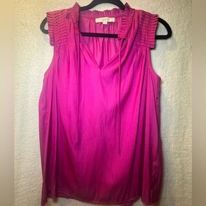 LOFT Fuchsia Sleeveless Blouse